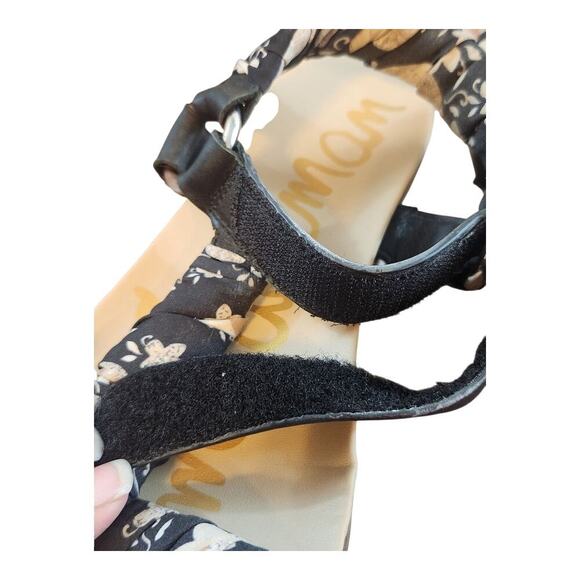 Sam Edelman Ashie Floral fabric leather slingback wedge sandal sz 7.5 shoes - Picture 10 of 15